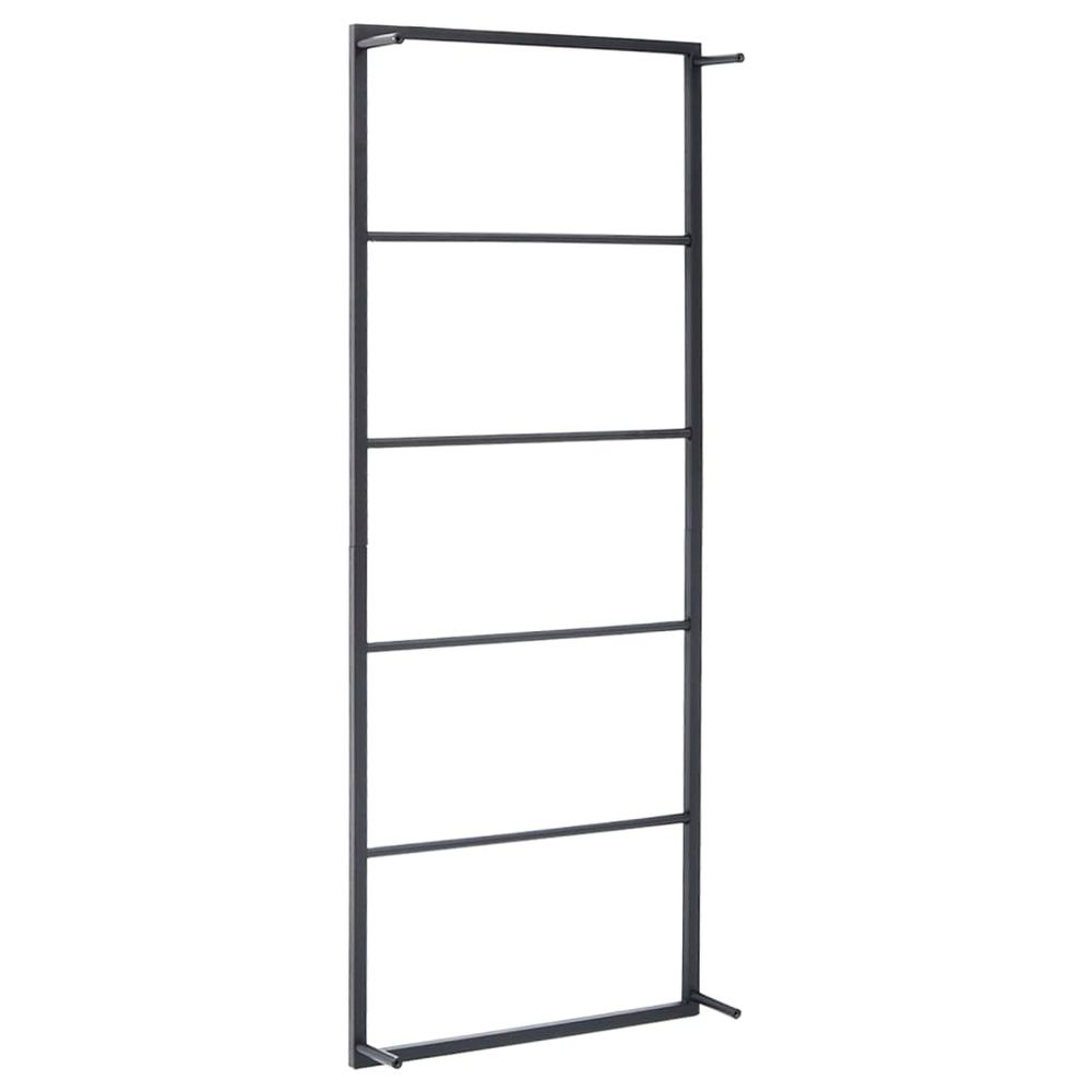 Towel Rack Black 45x10x115 cm Steel