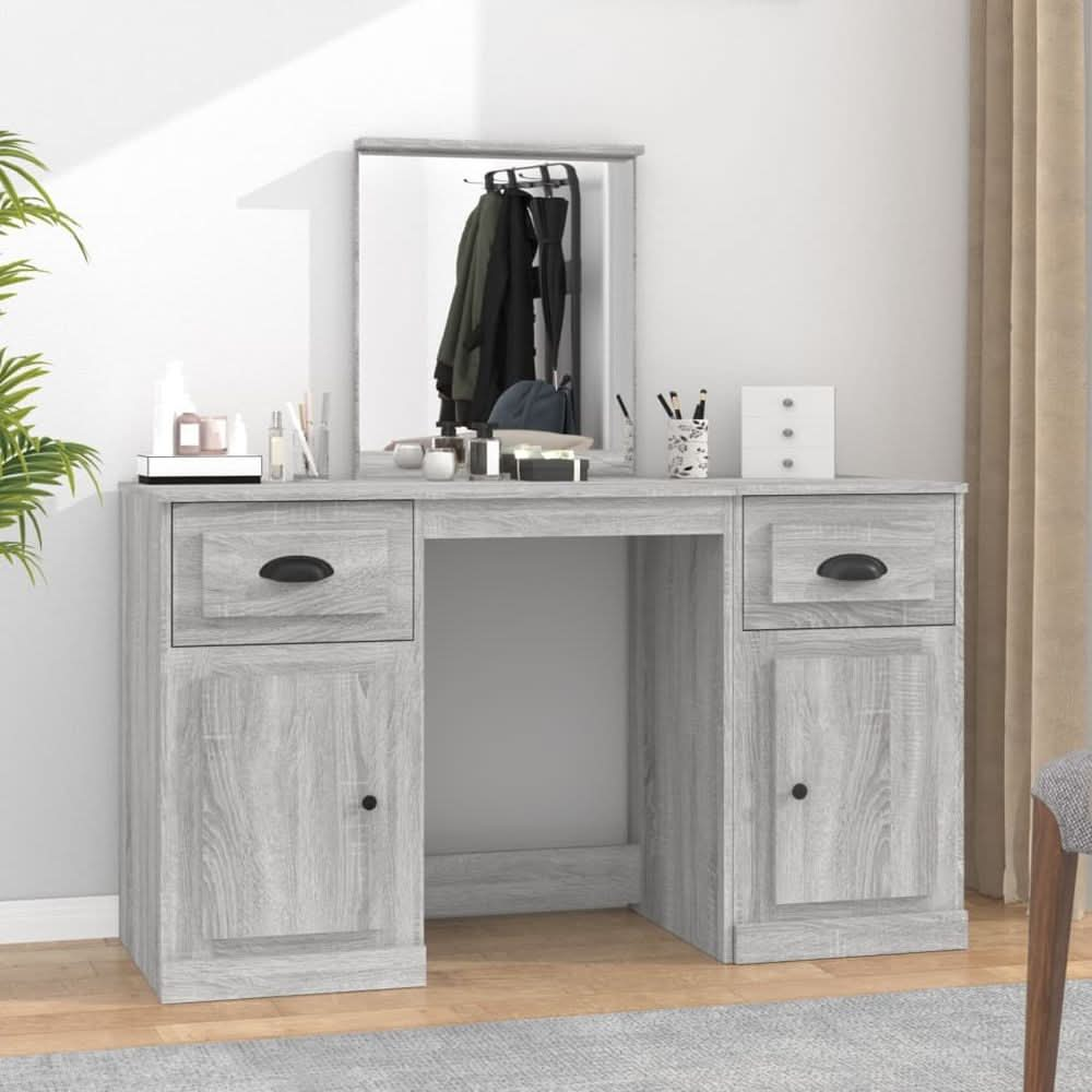 Dressing Table with Mirror White 130x50x132.5 cm