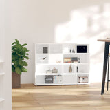 Side Cabinet White 97x32x72 cm Engineered Wood