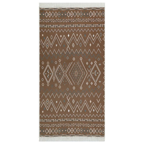 Rug Beige and Blue 80x150 cm Cotton