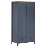 2-Door Wardrobe Hill 89x50x170 cm Solid Pine Wood