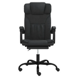 Reclining Office Chair Black Faux Leather