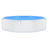 Swimming Pool with Steel Wall Round 550x120 cm White