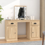 Dressing Table with LED White 130x50x132.5 cm