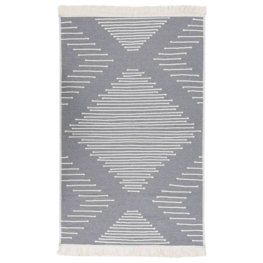 Rug Dark Grey 80x150 cm Cotton