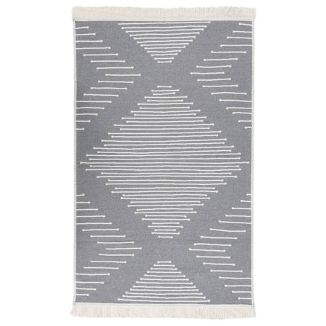 Rug Dark Grey 80x150 cm Cotton