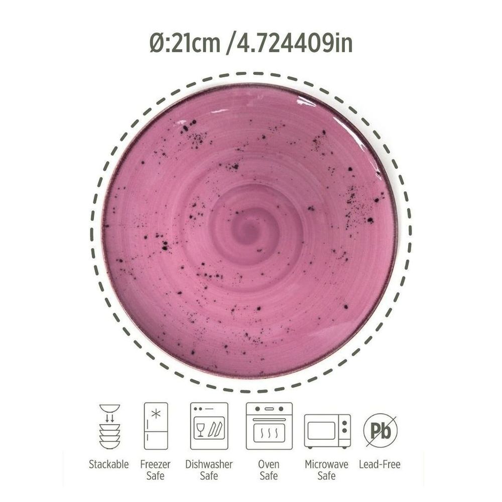 Porcelain Side Plate Pebble Pink 21cm