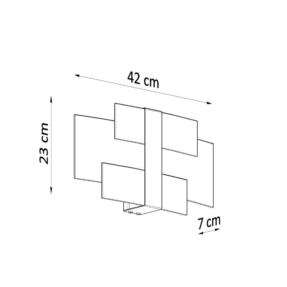 Wall lamp steel, glass Celia modern Design G9