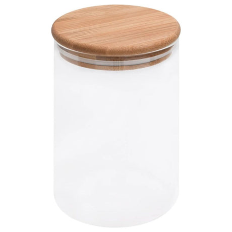 Storage Glass Jars with Bamboo Lid 4 pcs 800 ml