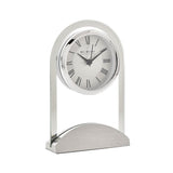 Wm.Widdop Glass Panel Aluminium Base Mantel Clock