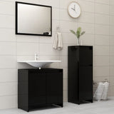 3 Piece Bathroom Furniture Set Sonoma Oak Engineered Wood