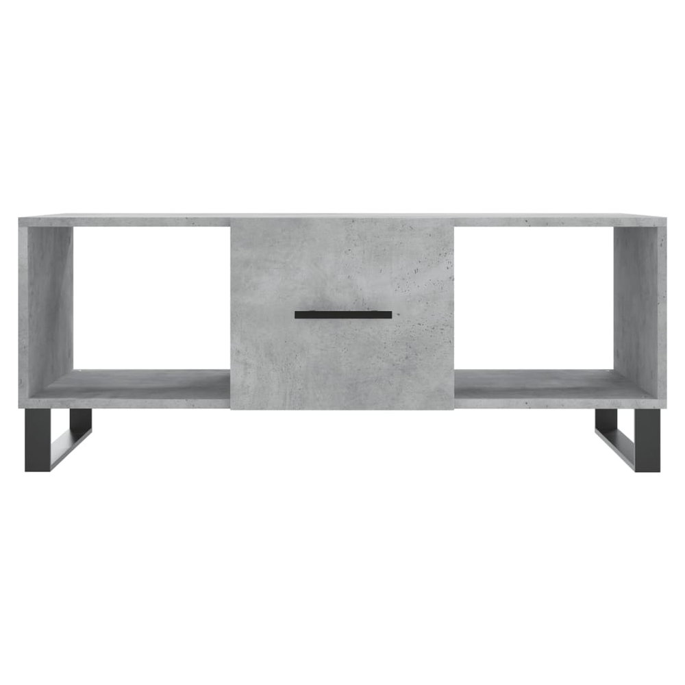 Coffee Table Concrete Grey 102x50x40 cm Engineered Wood