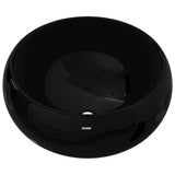 Basin Ceramic Round Black 40x15 cm