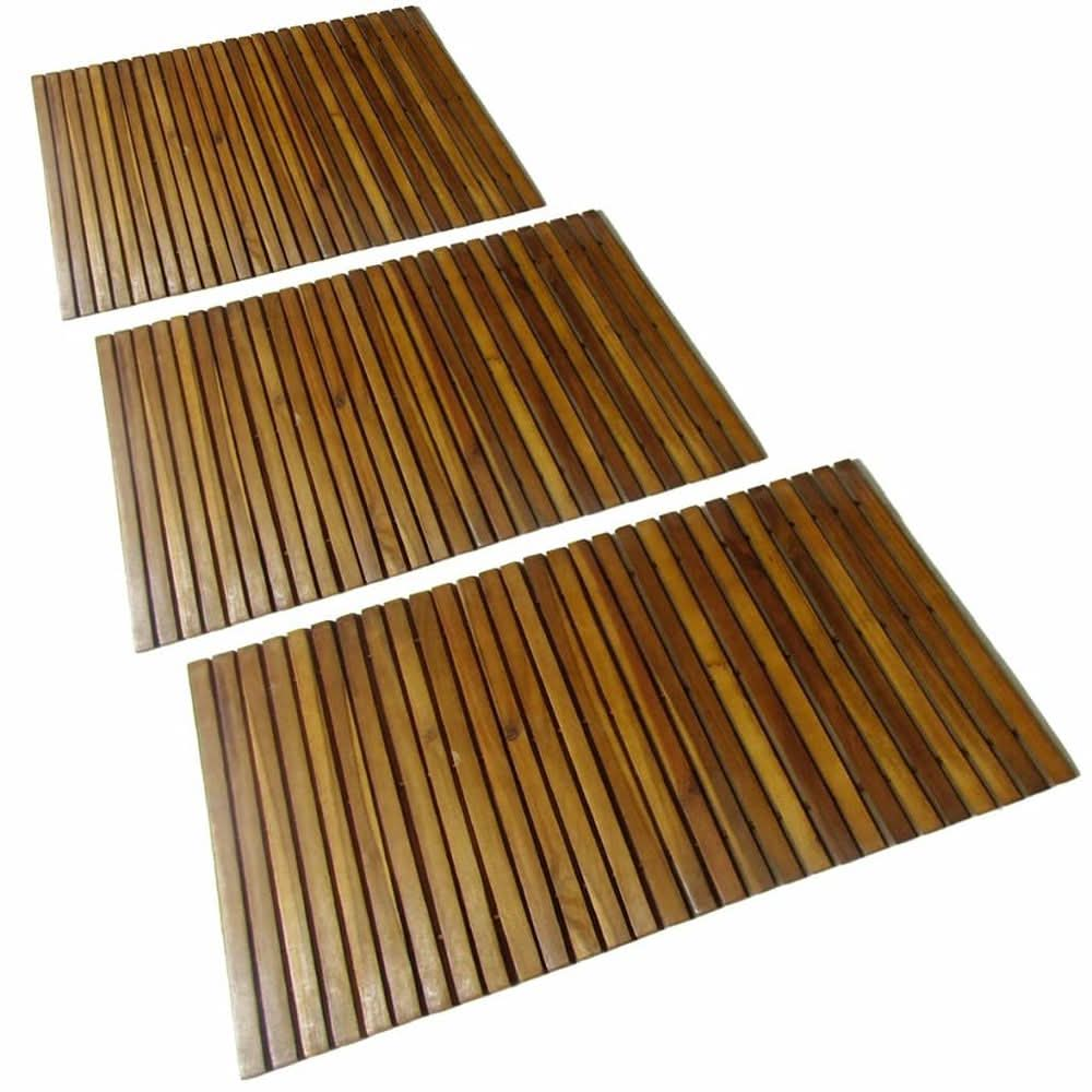 2 -3 pcs Acacia Bath Mat 80 x 50 cm