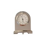 Miniature Clock Silvertone Plated Metal Solid Brass IMP3S - CLEARANCE NEEDS RE-BATTERY