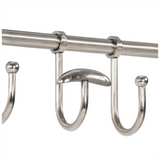 Luggage Rack with Coat Hangers Wall Mounted Aluminium