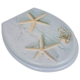 vidaXL WC Toilet Seat MDF Lid Starfish