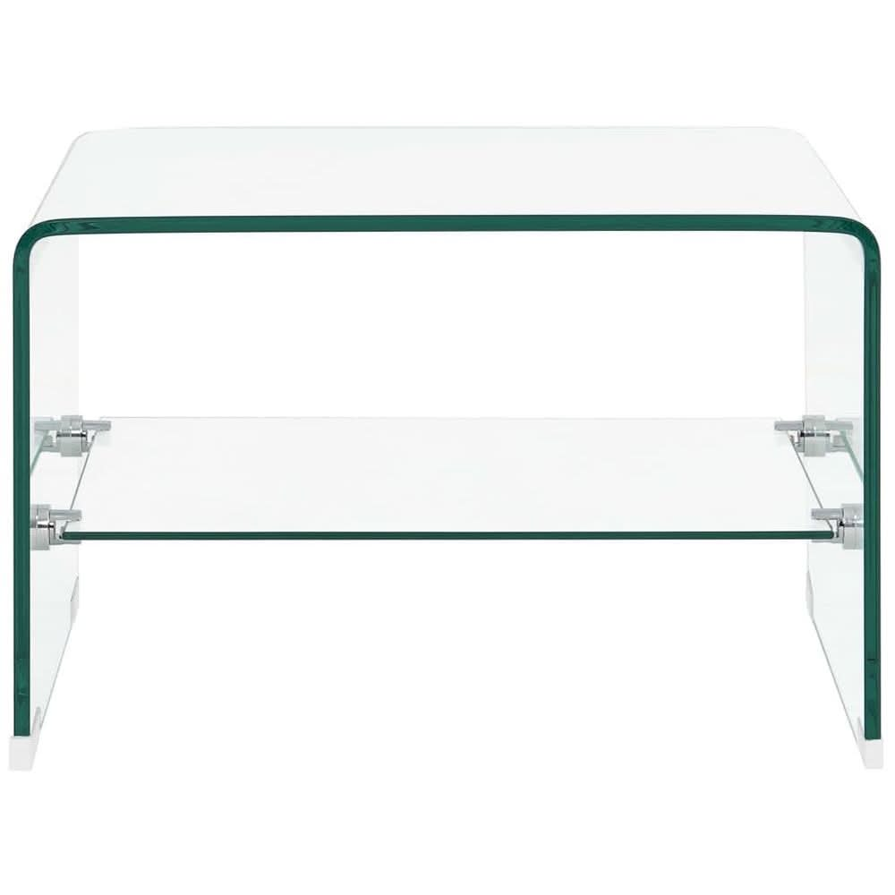 Coffee Table Clear 50x45x33 cm Tempered Glass