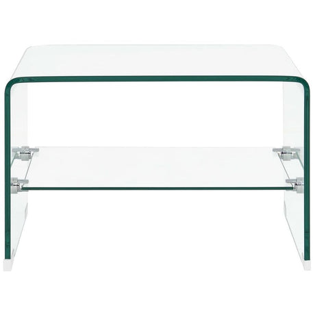 Coffee Table Clear 50x45x33 cm Tempered Glass