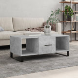 Coffee Table Concrete Grey 102x50x40 cm Engineered Wood