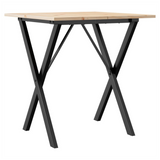 Dining Table X-Frame 70x70x75 cm Solid Wood Pine and Cast Iron