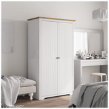 Wardrobe BODO White and Brown 101x52x176.5 cm Solid Wood Pine