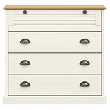 Chest of Drawers VIGO White 80x40x76 cm Solid Wood Pine