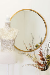 Rowan Elegant Modern Bevelled Round Mirror