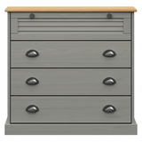 Chest of Drawers VIGO Grey 80x40x76 cm Solid Wood Pine