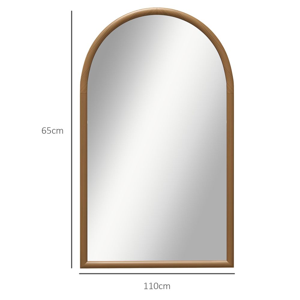 Wall Mirror, Arch Mirror for Wall Mounted, Home Decor, Brown