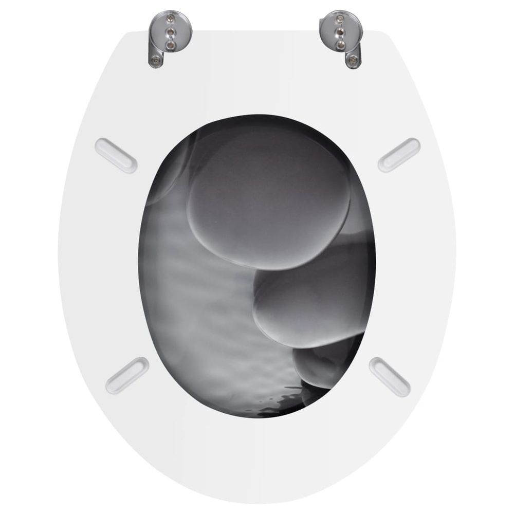 WC Toilet Seat MDF Lid Stones