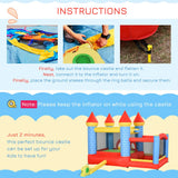 Bouncy Castle W/ Slide Pool 4 in 1 composition W/ Blower Multi-color