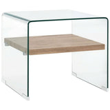 Coffee Table Clear 50x50x45 cm Tempered Glass