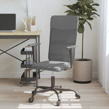 Office Chair Grey Mesh Fabric and Faux Leather