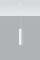 Pendant lamp LAGOS 1 White Round Tube Shape Modern Loft Design LED GU10