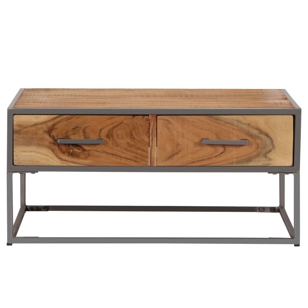 Coffee Table 75x75x35 cm Solid Acacia Wood