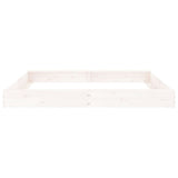 Sandbox with Seats White Square Solid Wood Pine