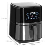 Air Fryer 4.5L 1500W with Digital Display Rapid Air Circulation Timer