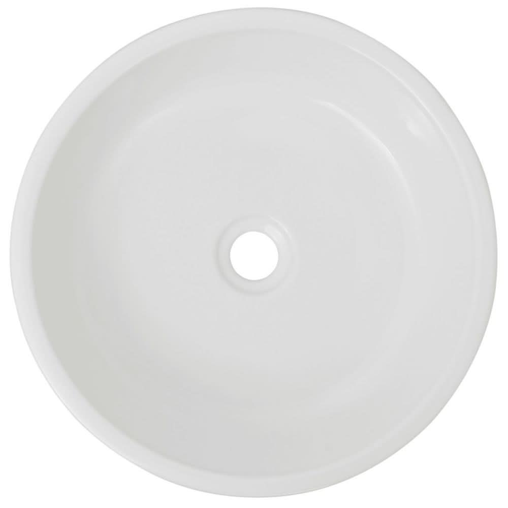 Basin Round Ceramic White 42x12 cm