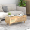 Coffee Table White 80x40x30 cm Engineered Wood&Solid Wood Pine