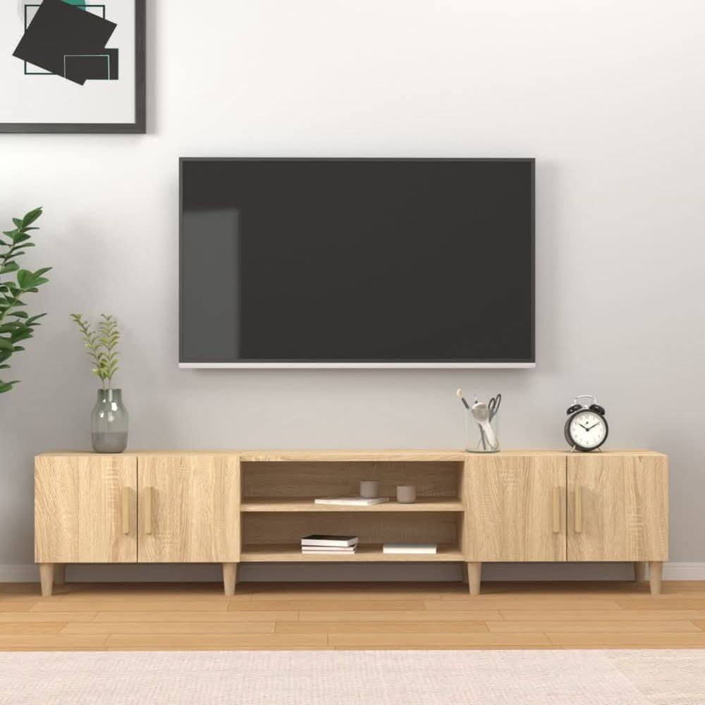 TV Cabinet White 180x31.5x40 cm Engineered Wood