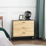 Chest of Drawers 3-Drawer Storage Organiser with Handles Bedroom Living Room