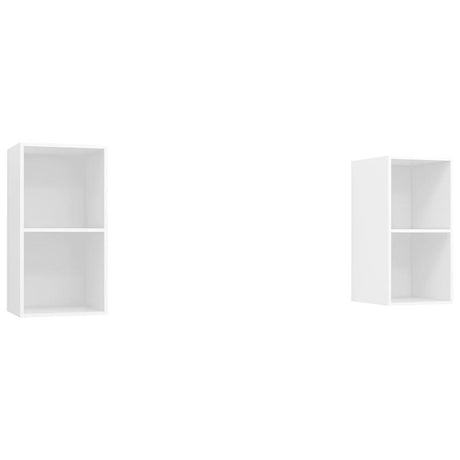 Wall-mounted TV Cabinets 2 pcs White Engineered Wood