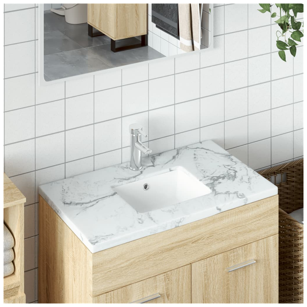 Bathroom Sink White 39x30x18.5 cm Rectangular Ceramic