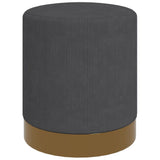 Modern Round Footstool, Fabric Upholstered Foot Rest