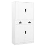 Office Cabinet White 90x40x180 cm Steel