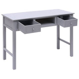 Desk Grey 108x45x76 cm Solid Wood Paulownia