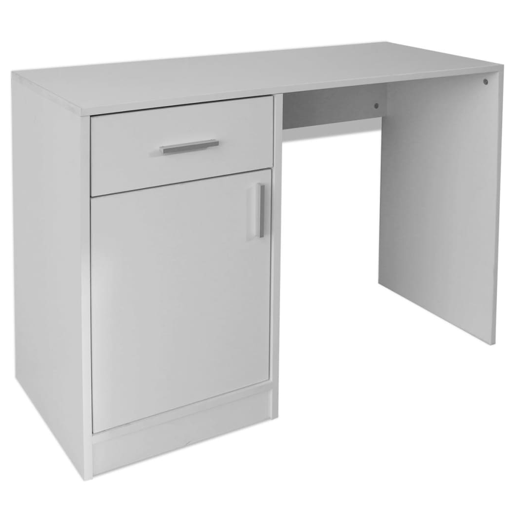 Desk with Drawer and Cabinet White 100x40x73 cm