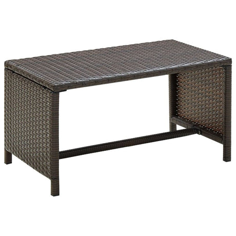 Coffee Table Black 70x40x38 cm Poly Rattan