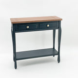 80CM WOODEN 2 DRAWER CONSOLE TABLE